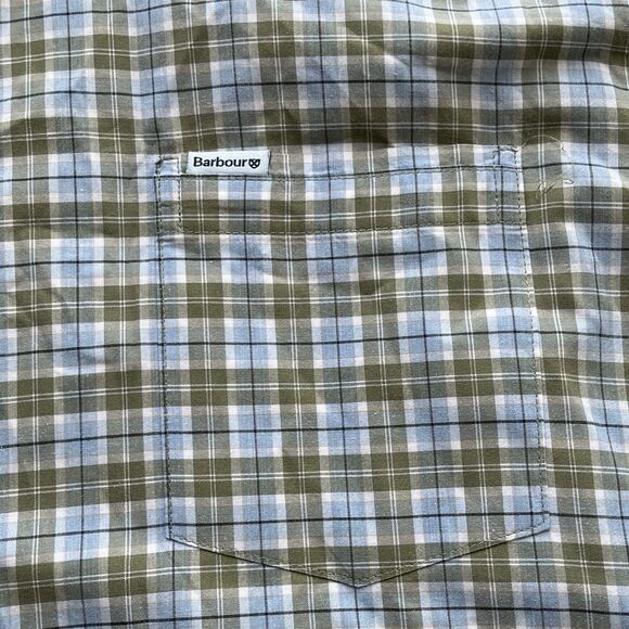 Barbour Button Down Shirt Men's Size M Tailored Fit Plaid Soft Brushed Fabric - Picture 7 of 9